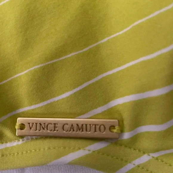 Vince Camuto Spliced Bandeau One Piece Swimsuit - Savona Stripe Color Limoncello - Picture 9 of 9